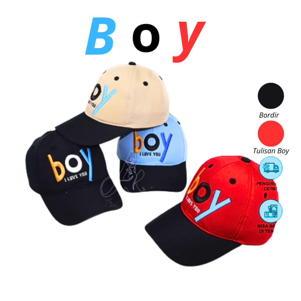 TOPI ANAK Bordir BOY / TOPI ANAK BORDIR BOY