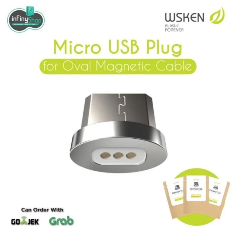 WSKEN CONNECTOR MICRO USB PLUG for OVAL MAGNETIC CABLE