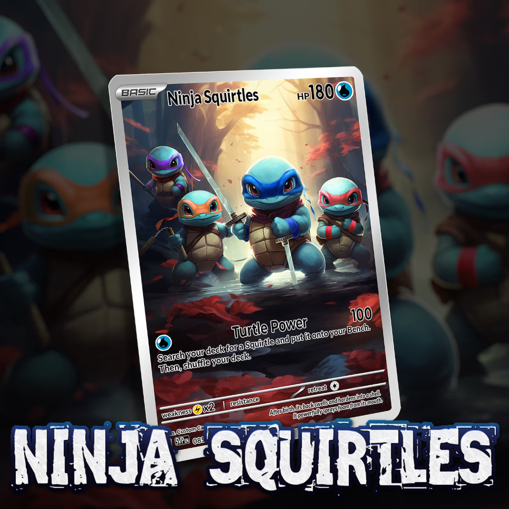 KARTU POKEMON TCG RAINBOW HOLOGRAM SPECIAL NINJA SQUIRTLES