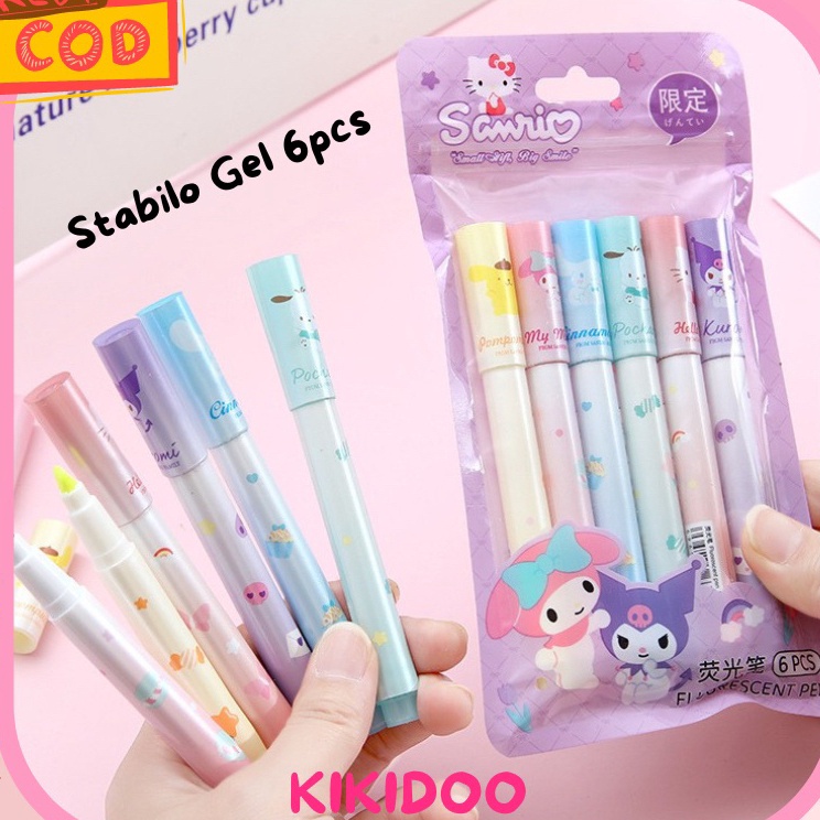 

Paling Popular Kikidoo 6 Pcs Sanrio Stabilo Set Highliter Penanda Pewarna Lucu Bestseller