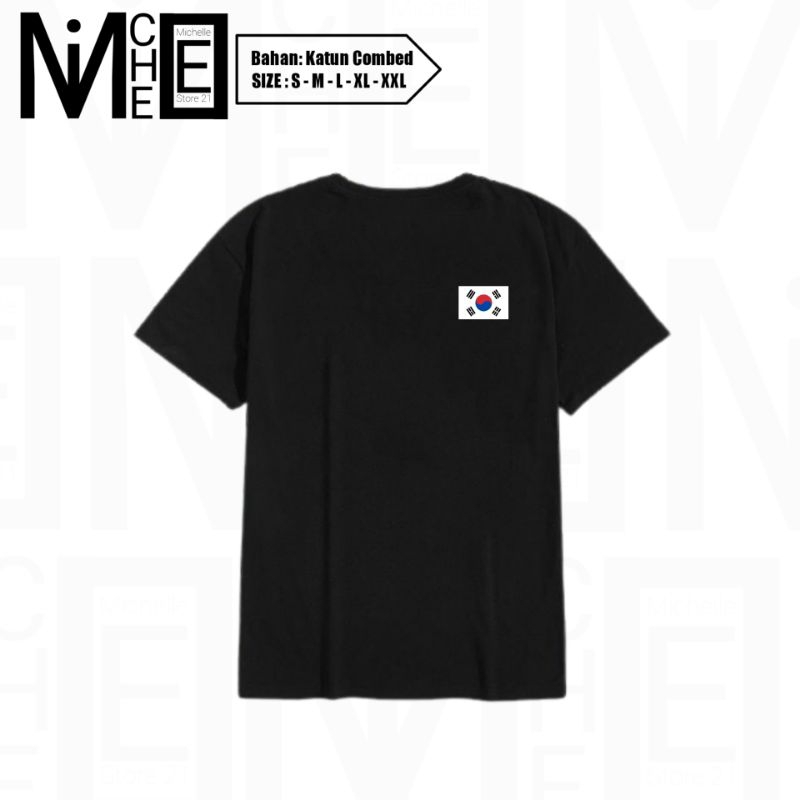 Kaos Bendera Korea Selatan Logo Dada