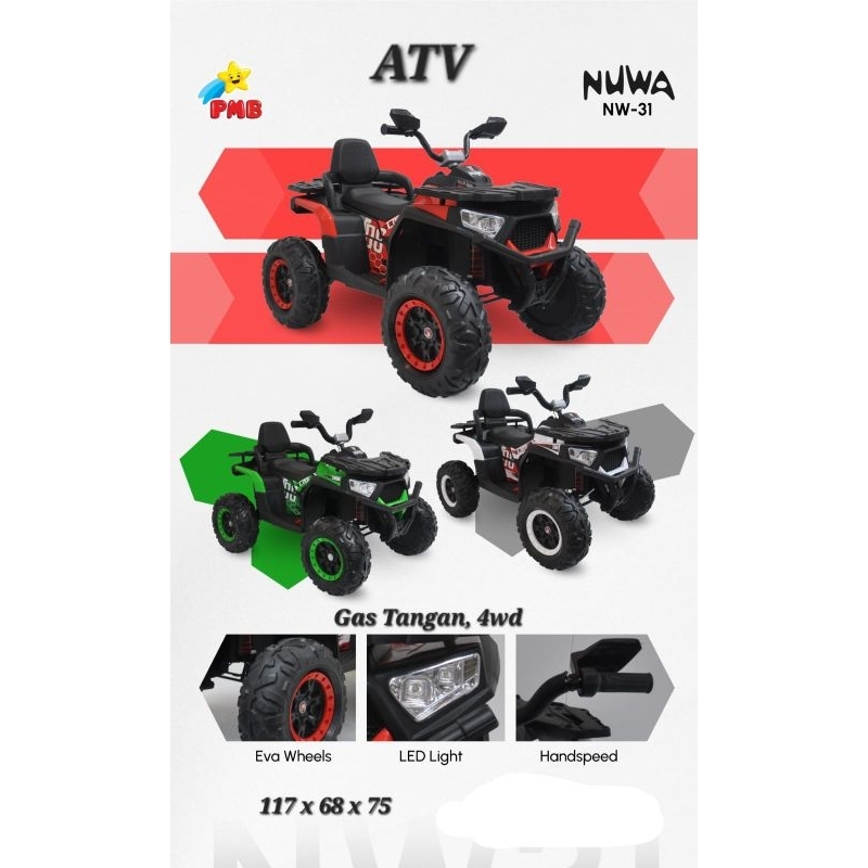 MAINAN ANAK MOTOR AKI ATV NUWA NW31
