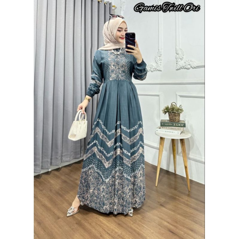 gamis twill ori gamis twill jumbo gamis rayon twill baju ld gamis twill pekalongan gamis motif gamis