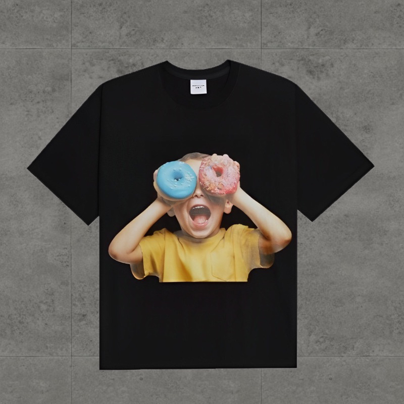 Kaos Oversize Acme De La vie T-Shirt Black Donut 5 Premium