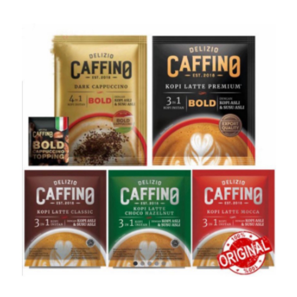 

ORIGINAL DELIZIO CAFFINO Kopi Latte Instan 3 in 1renteng 1sachets15sachets