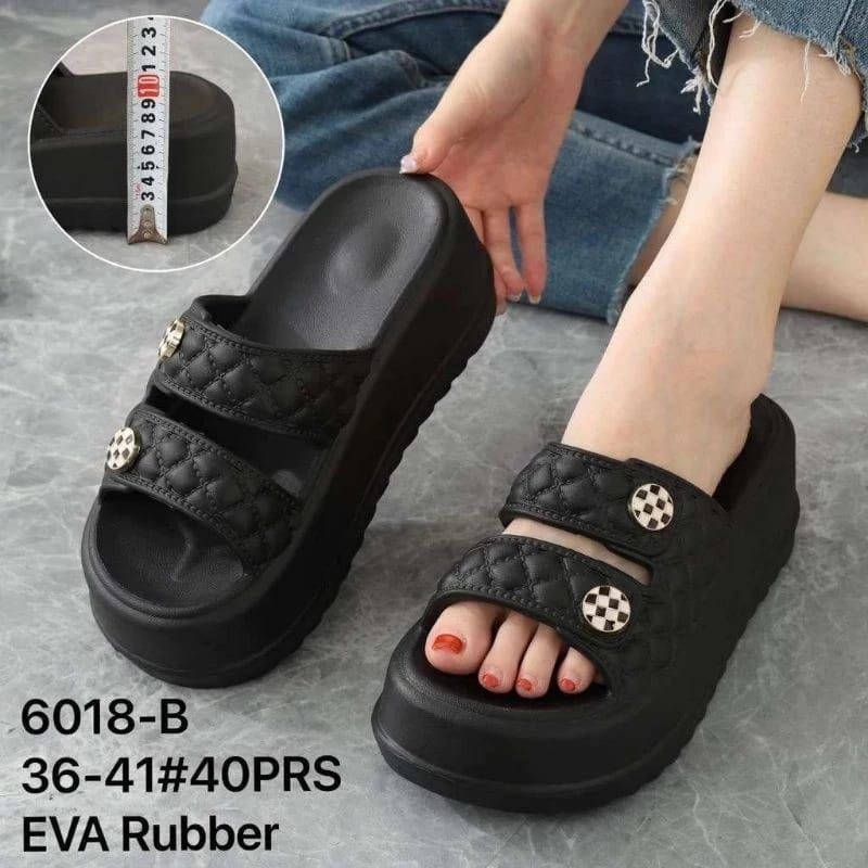 ALULA Jelly 6018-B Sandal wanita import Yuzzu Black
