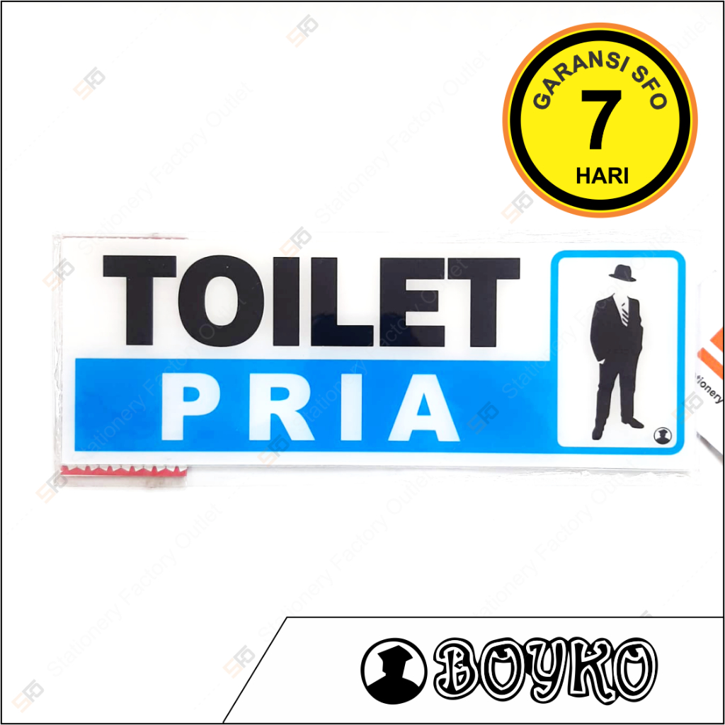 

Akrilik Toilet Pria - Acrylic Sign Standard 25cm x 9cm - SFO Semarang Official