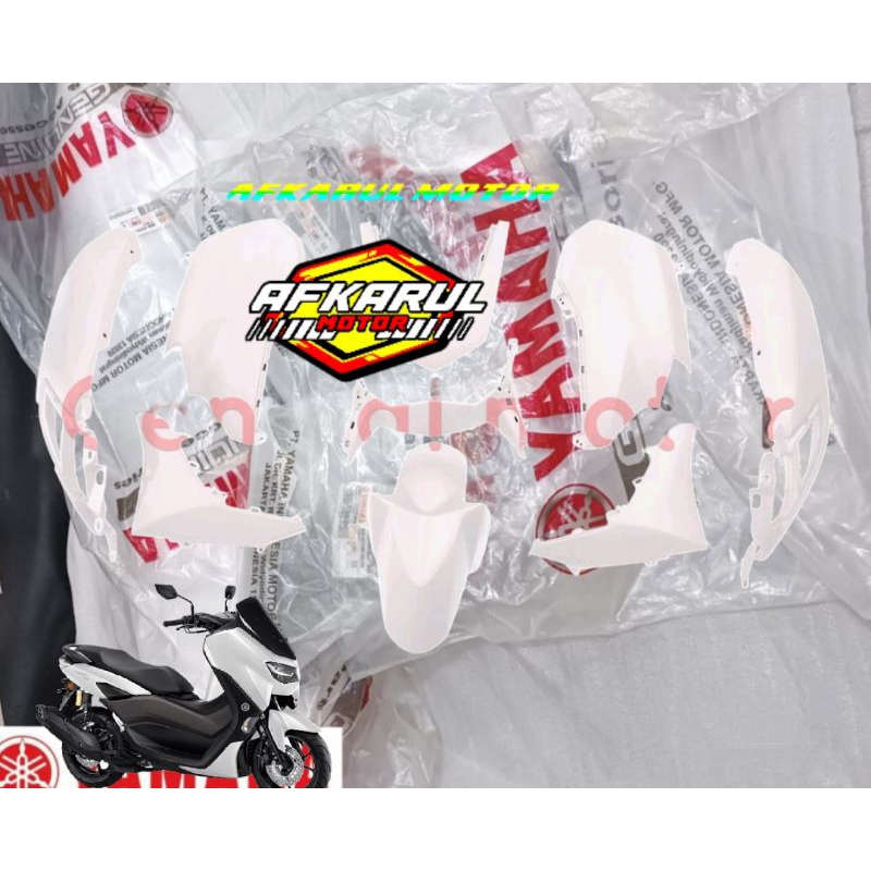 COVER BODY HALUS FULL SET NMAX NEW, NEW NMAX 2020 2023 PUTIH ORGINAL YGP ASLI YAMAHA