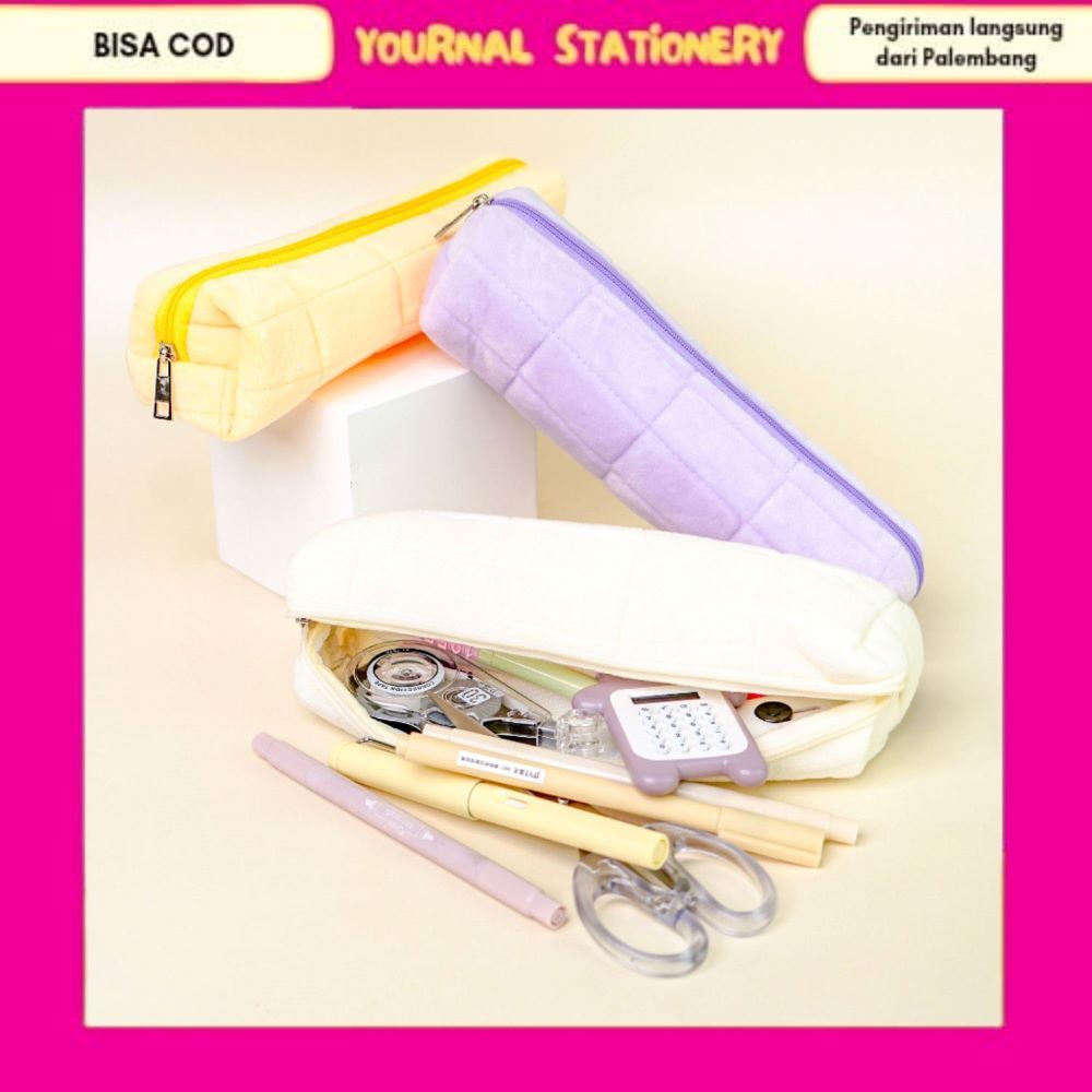 

Tempat Pensil Flashee Bulu Lucu Aesthetic Korea Flashee Kotak Pensil Lucu Muji Style Warna Pastel COD Kantong Pensil Organizer