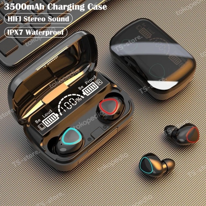 HEADSET BLUETOOTH M10 - TWS WIRESLESS M10 / M30 PRO  FULL BASS - EARPHONE TWS M10 GAMING