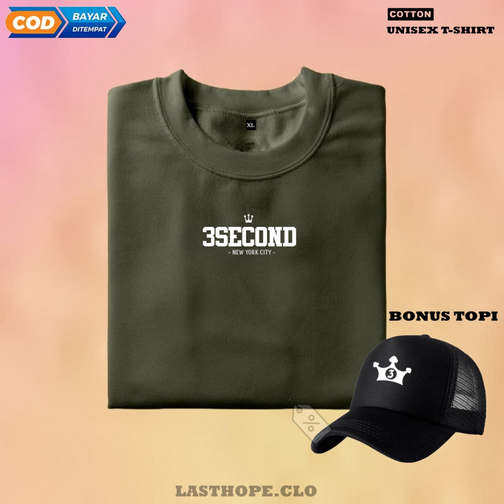 KAOS FREE TOPI LOGO V3SECOND NYC WHITE