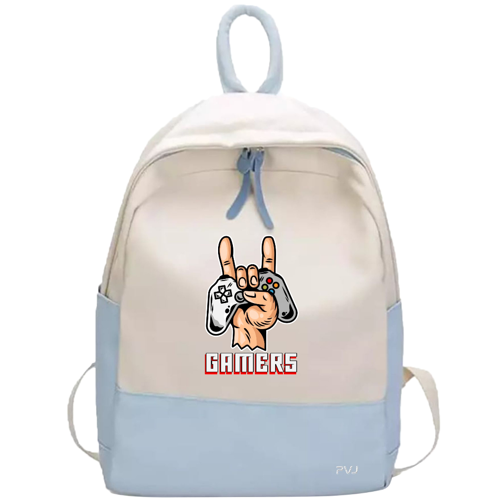 PVJ Tas Ransel Anak Motif Gambar Gamers Tas Anak Sekolah
