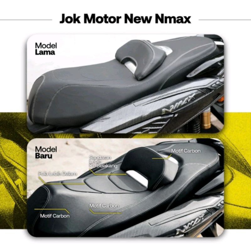Jok Belakang Merek Nemo New Nmax 2020 2021 2023 Set Carbon Jok nmax old nmax new jok variasi nmax