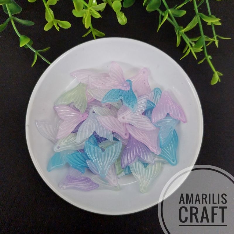 [20gr] Manik Bandul UNICORN - FROSTED Mermaid Tails