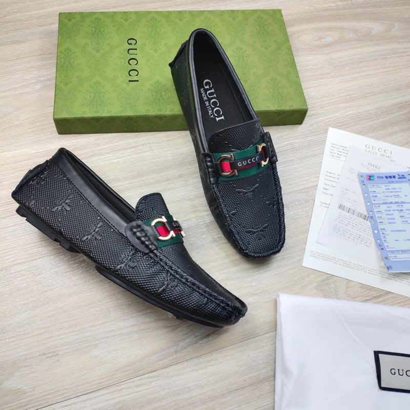 SEPATU LOAFER PRIA GUCCI BLACK MIRROR