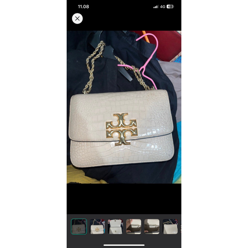 preloved tory burch eleanor croco