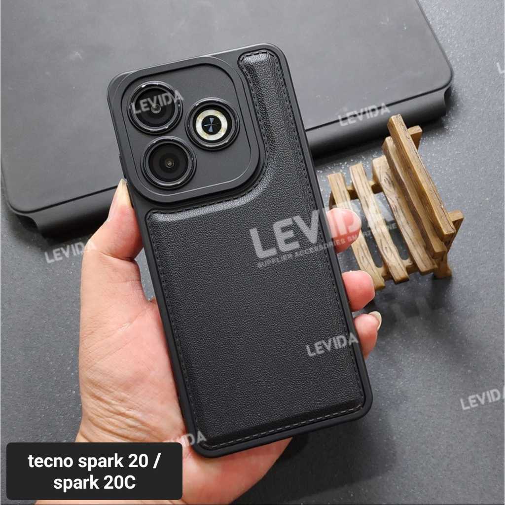 Tecno Spark 20 Tecno Spark 20c Tecno Spark 20 Pro Luxury Case Leather Pro Kamera Black Tecno Spark 2