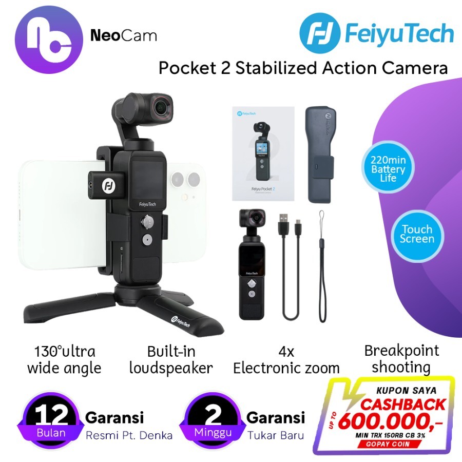 Feiyu Pocket 2 Handheld Stabilizer Action Camera 4K / Feiyu Pocket 2