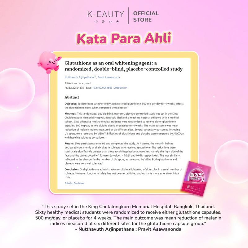 KEAUTY C-Gluta 300 keauty 1 box (isi 5 sachet) c gluta L-Gluthatione dan vitamin c Keauty minuman drink