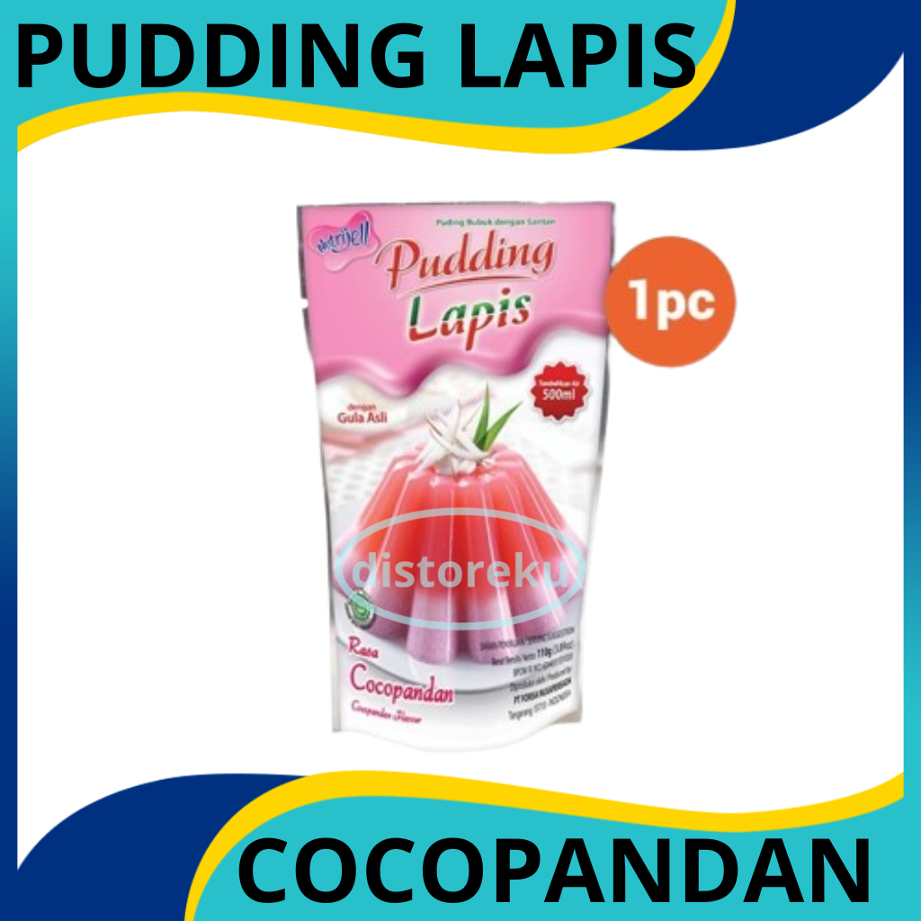 

nutrijel PUDING lapis rasa COCOPANDAN flavour 110gr (3.89oz)