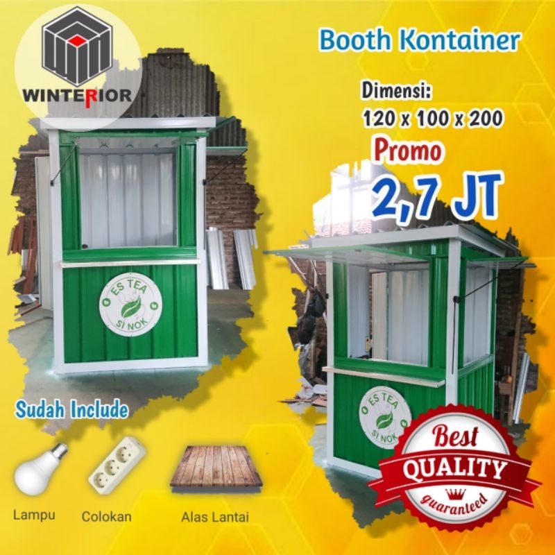Booth Kontainer / Booth Semi Container / Gerobak / Gerobak Kontainer / Booth Stand / Kontainer 120x100x200