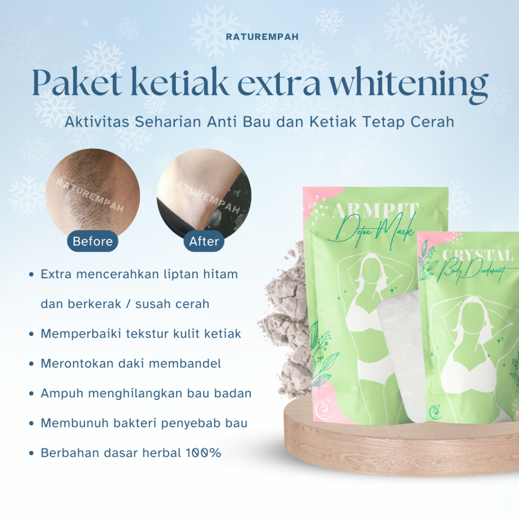 Penghilang Bau badan dan pemutih ketiak permanen