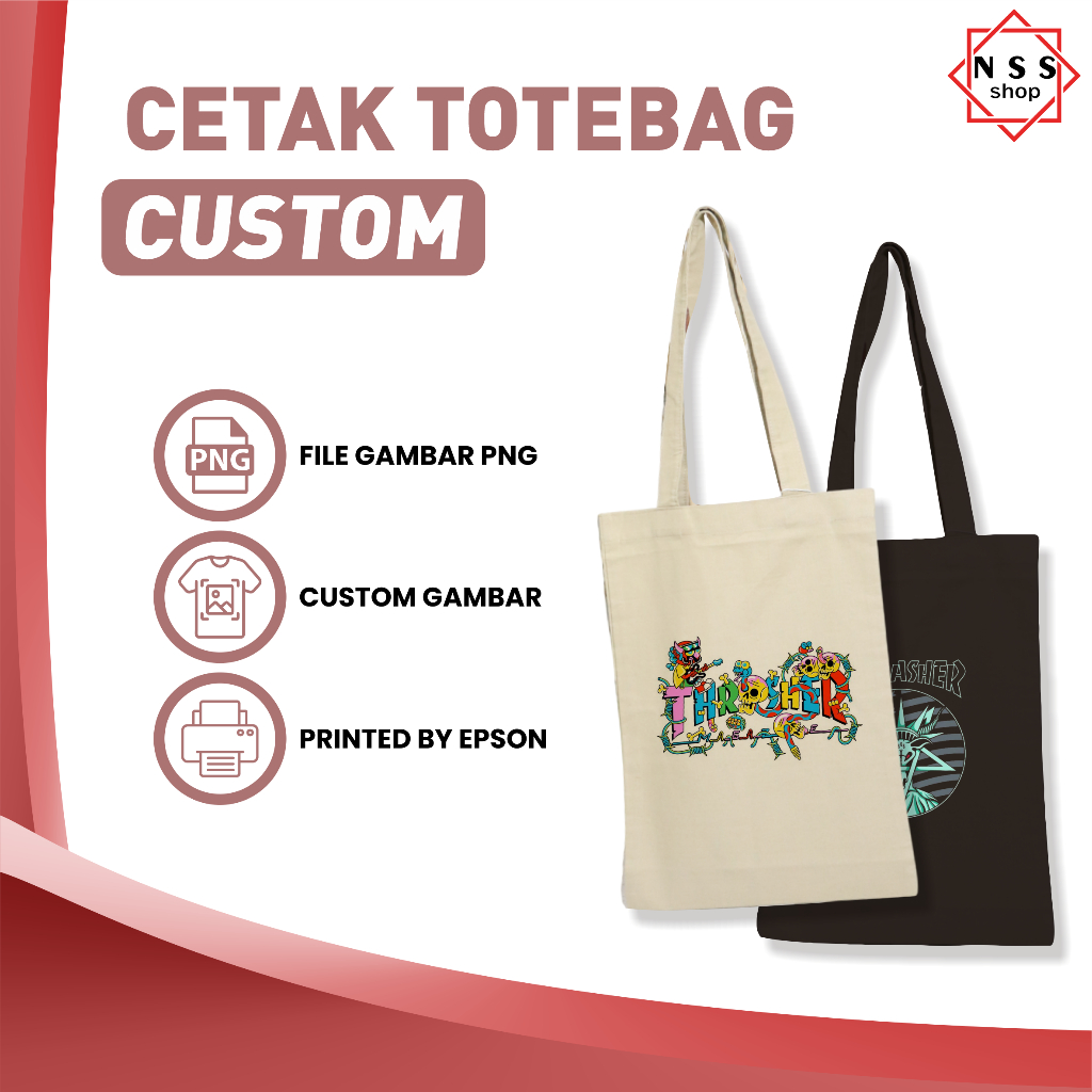 

CETAK TOTE BAG CUSTOM UKURAN A4 / A5 DESIGN SENDIRI