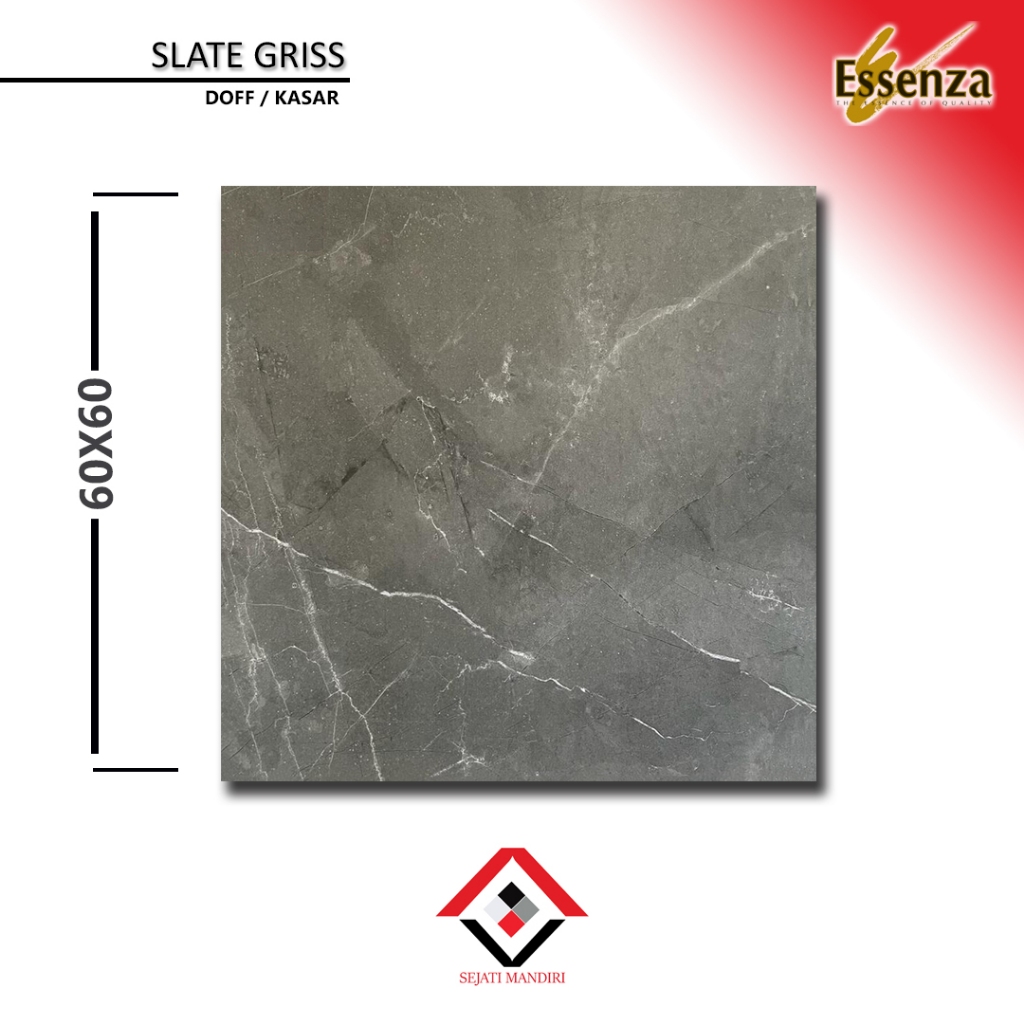 granit 60x60 - motif marble doff - essenza slate griss