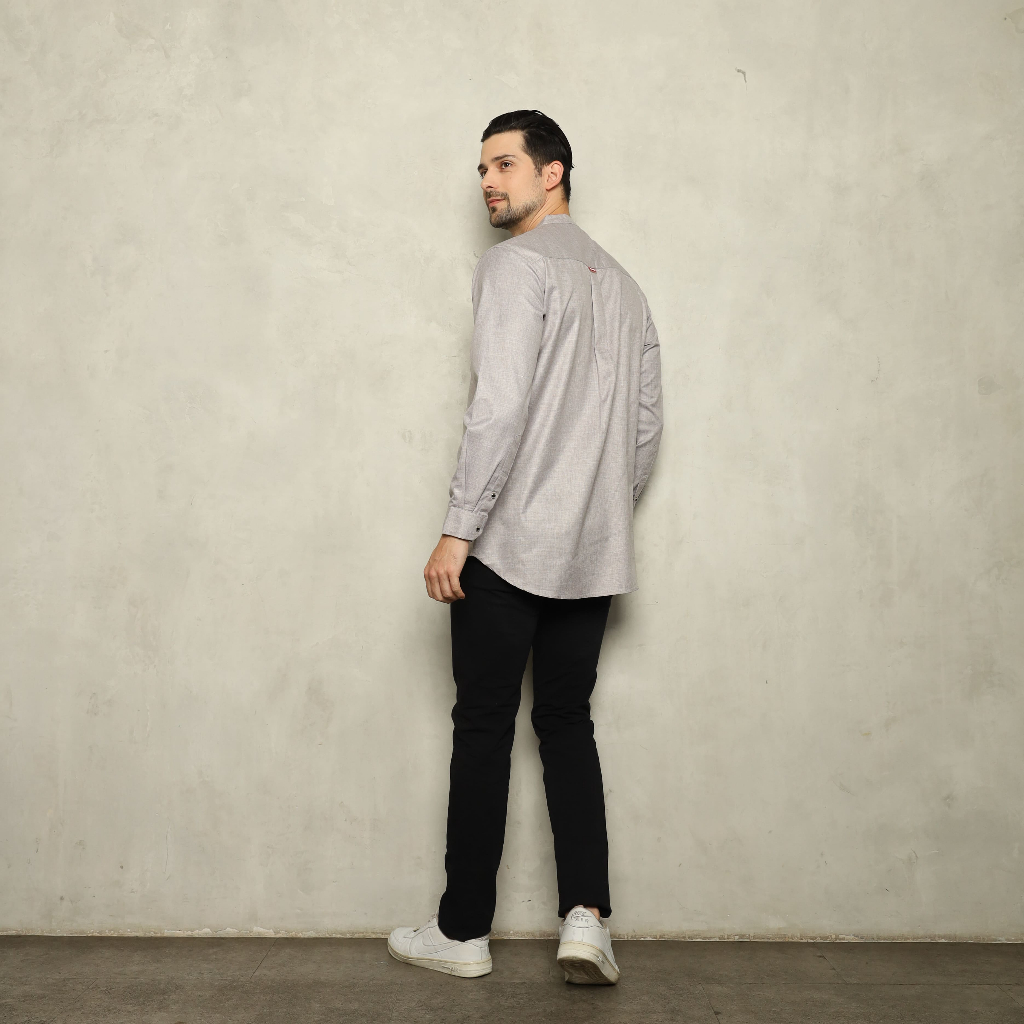 Khafiq Baju Koko Pria Dewasa Lengan Panjang Bahan Katun Shirtinh India KF18