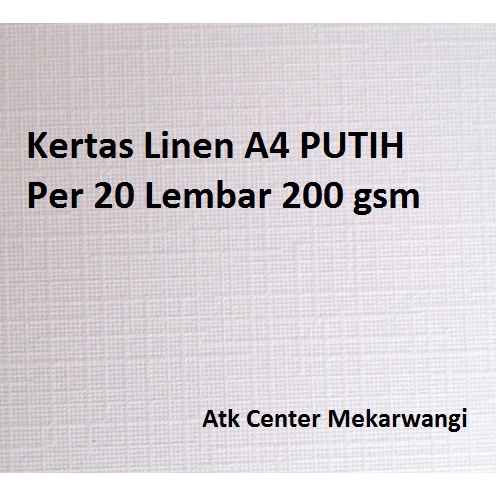 

Kertas Linen Putih Tebal 200 Gsm Isi 20 lembar / Kertas Sertifikat Ukuran A4 200 gsm isi 20 Lembar