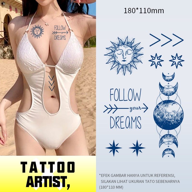 tato,tatto,dewa matahari, planet, bintang,tato temporer,tato temporer, tahan 15 hari, tahan air, tin