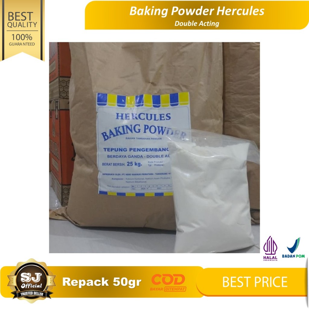 

BAKING POWDER Hercules DOUBLE ACTING 50gr GOOD QUALITY