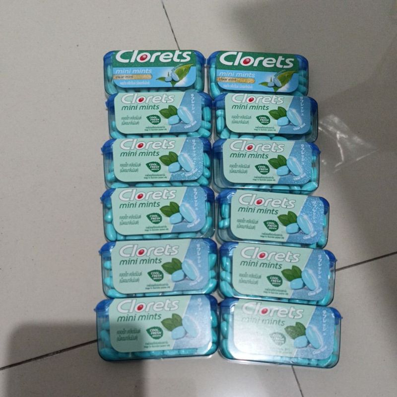 

Permen Clorets mini minta original mint Dan clear mint 12g -- Original Thailand