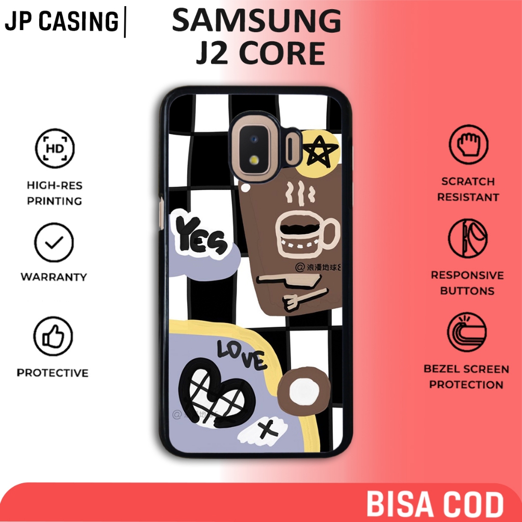 case samsung j2 core terbaru aesthetic stiker 07 keren cute casing cewek cowok hp mewah bahan softca