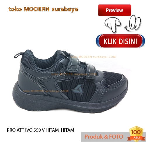Sepatu sekolah unisex perekat trendy terbaru PRO ATT IVO 550 V HITAM