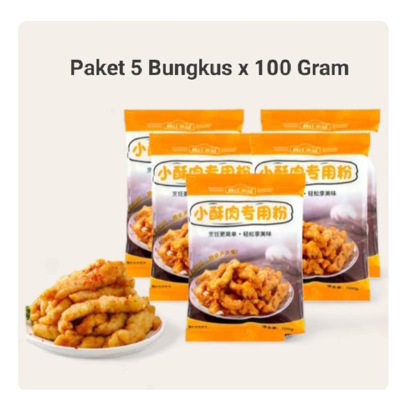 

PAKET 5 BUNGKUS 100 GRAM TEPUNG CRISPY SERBAGUNA Xiao Su Rou Fen