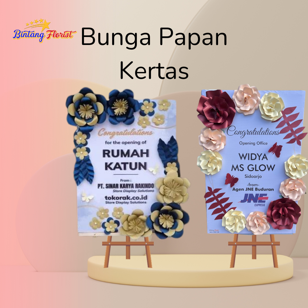 PROMO Karangan Bunga Papan Kertas Viral Bisa Semua Acara Indoor Wisuda Kelulusan Duka Selamat Openin