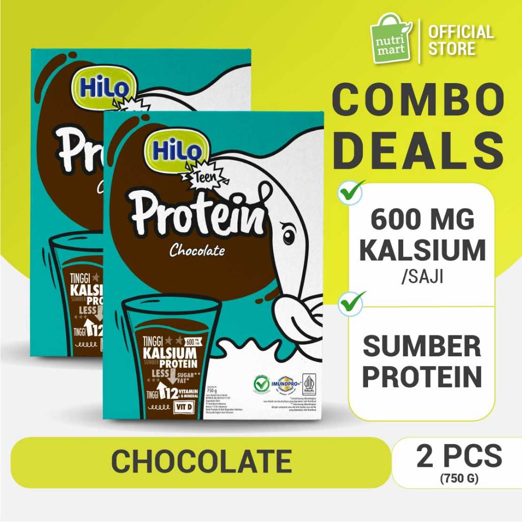 

Twin Pack - HiLo Teen Chocolate 750 gram - Susu Tinggi Kalsium Lebih Rendah Lemak