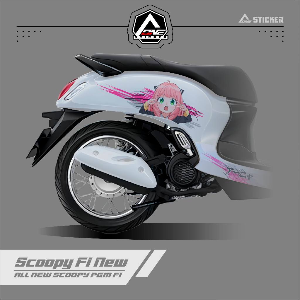 STRIPING TRANSPARAN SCOOPY MOTIF ANYA FORGER / 6 / STRIPING TRANSPARAN / STICKER / STIKER / SCOOPY /