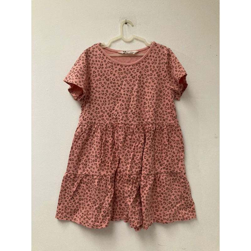 h&m kids pink leopard dress