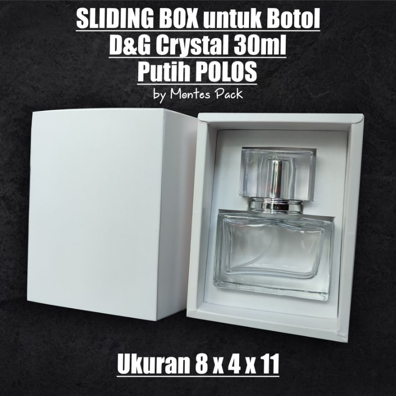 

Sliding box D&G 30ml crystal | Box Slide untuk botol chrystal