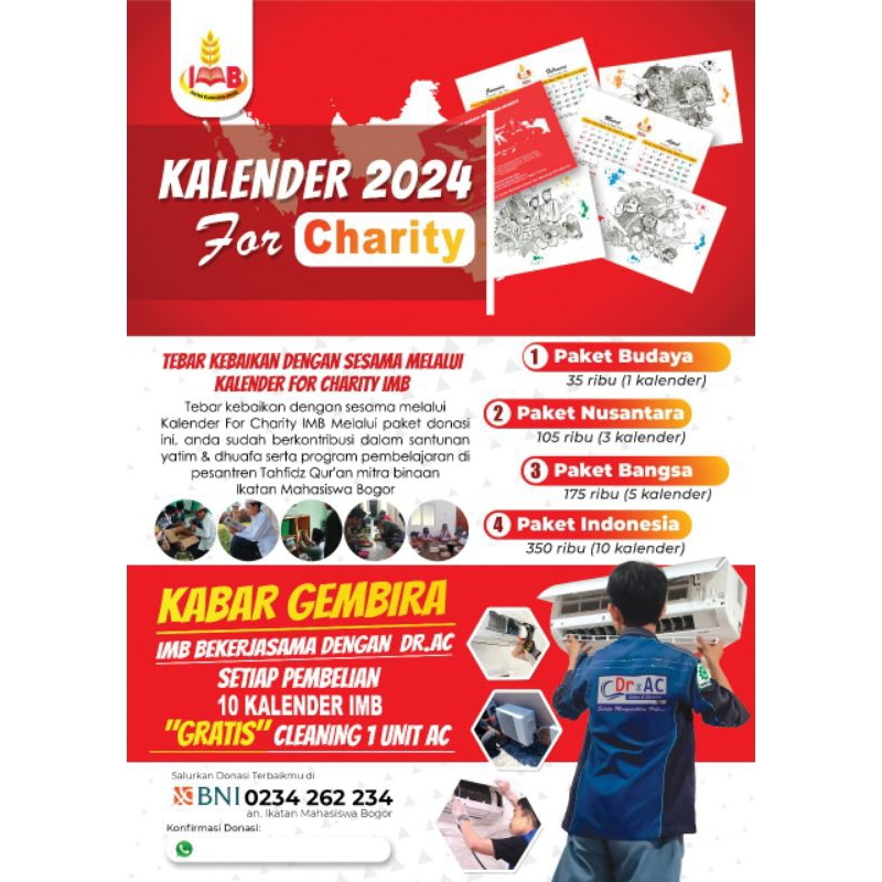 

KALENDER 2024 TEMA KEBUDAYAAN INDONESIA, CALENDAR FOR CHARITY, BELI KALENDER SAMA DENGAN BERDONASI UNTUKPARA PENGHAFAL AL-QUR'AN DI PELOSOK, BERSAMA IKATAN MAHASISWA BOGOR