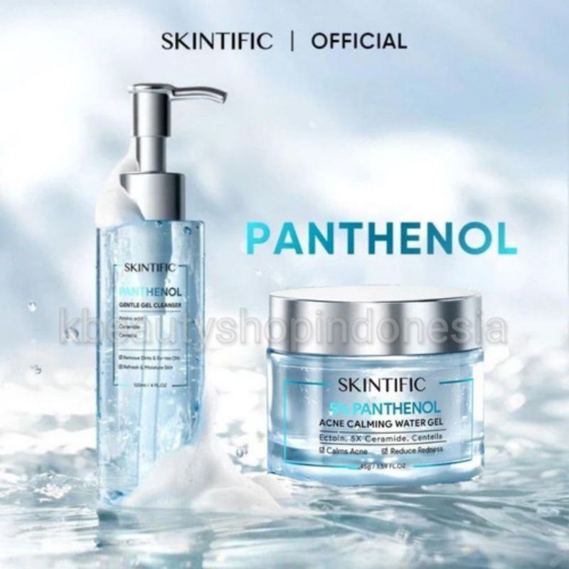SKINTIFIC - 5% Panthenol Acne Calming Water Gel & Facial Cleanser Wash