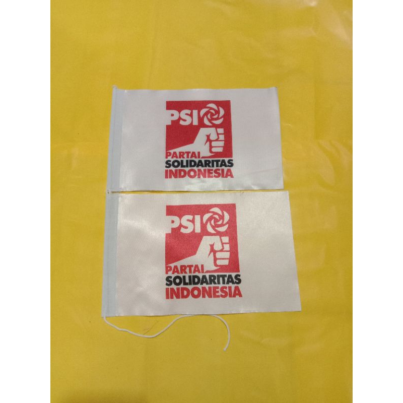 

bendera partai PSI bendera meja bahan satin