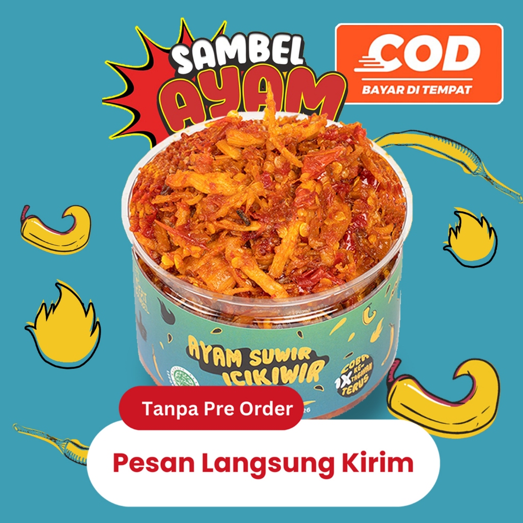 Eat Sambel - Sambel Ayam Suwir Icikiwir Pedas Nagih 120 Gram