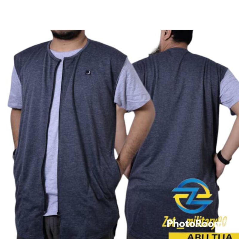 RB ROSAL / Rompi Shalat / Baju koko Pria/rompi solat rosal Zipper polos/rompi pria rosal/rompi solat