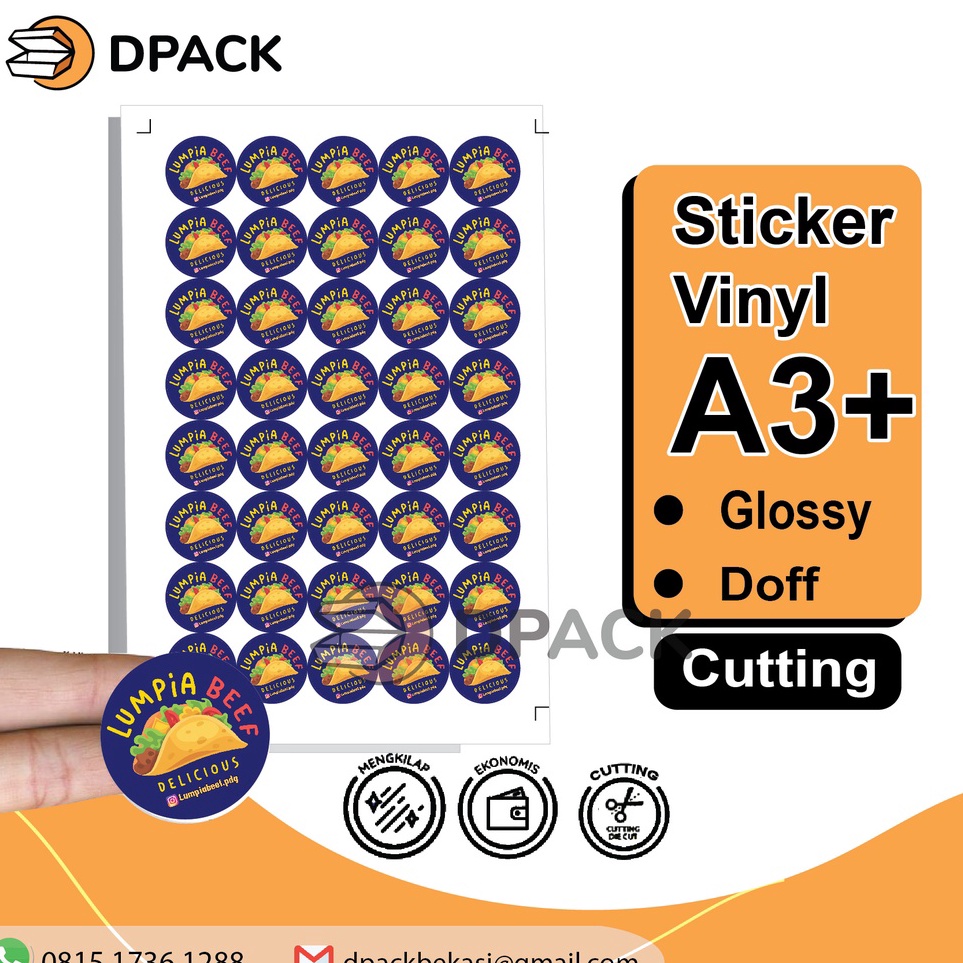 

Ready Cetak Stiker Vinyl A3 I Cetak Label Kemasan printcut