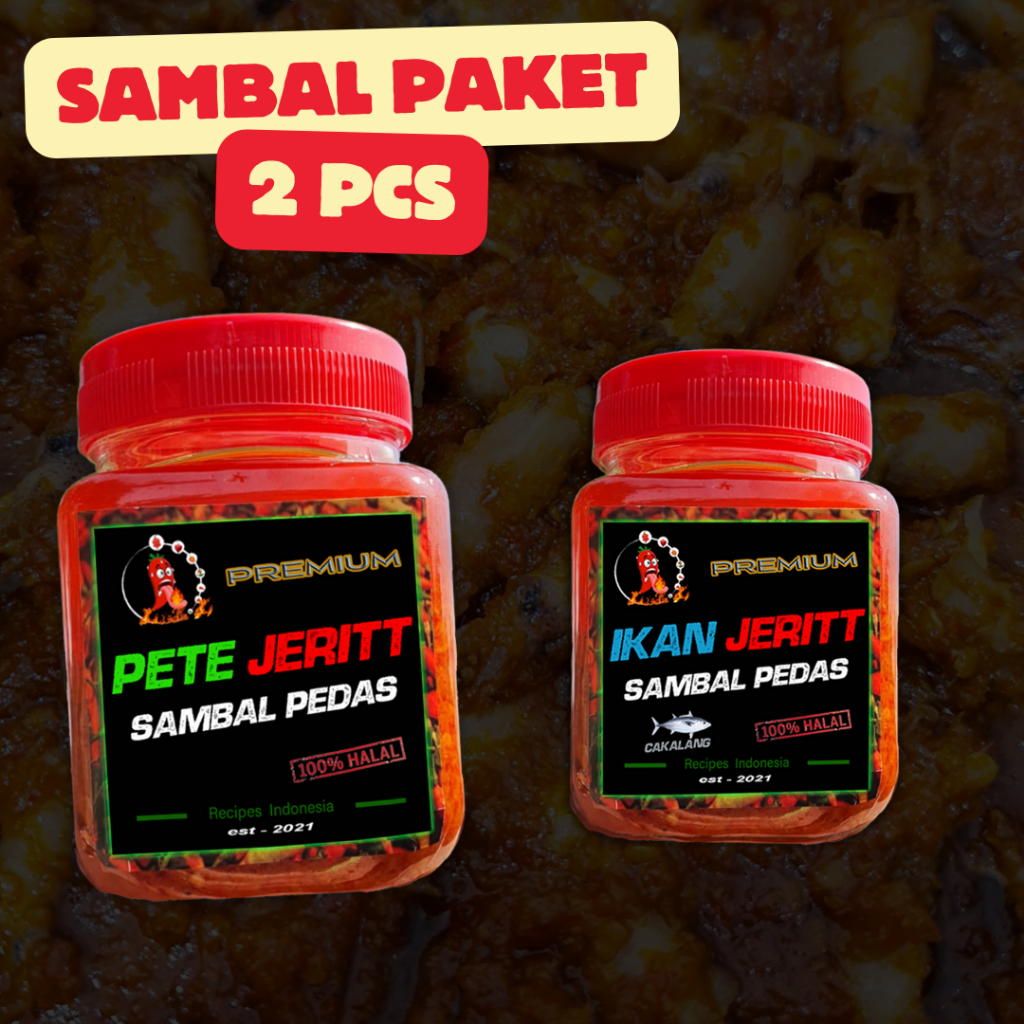 

Sambaljeritt - Paket Sambal 2 botol PETE + IKAN CAKALANG