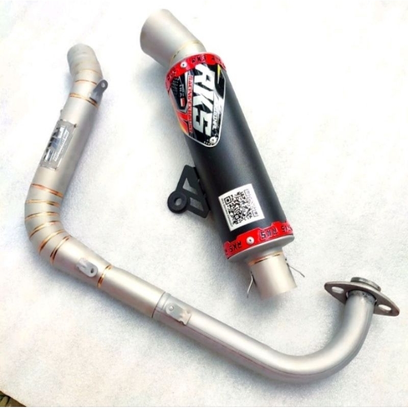 Knalpot Original RKS Racing Coating Sanblast Fullsystem Vario 125/150 Aerox New Vario 160