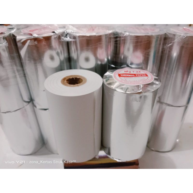 

kertas thermal 80x50mm paket 10 Roll struk printer ukuran 80mm RB6